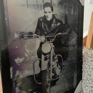 Black and White Motorcycle Art Print